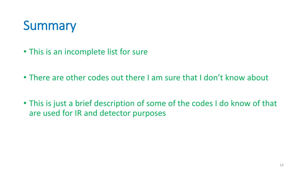summary summary
