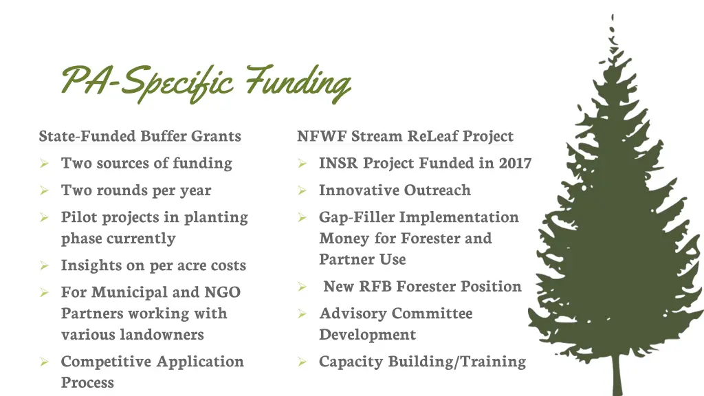 pa specific funding