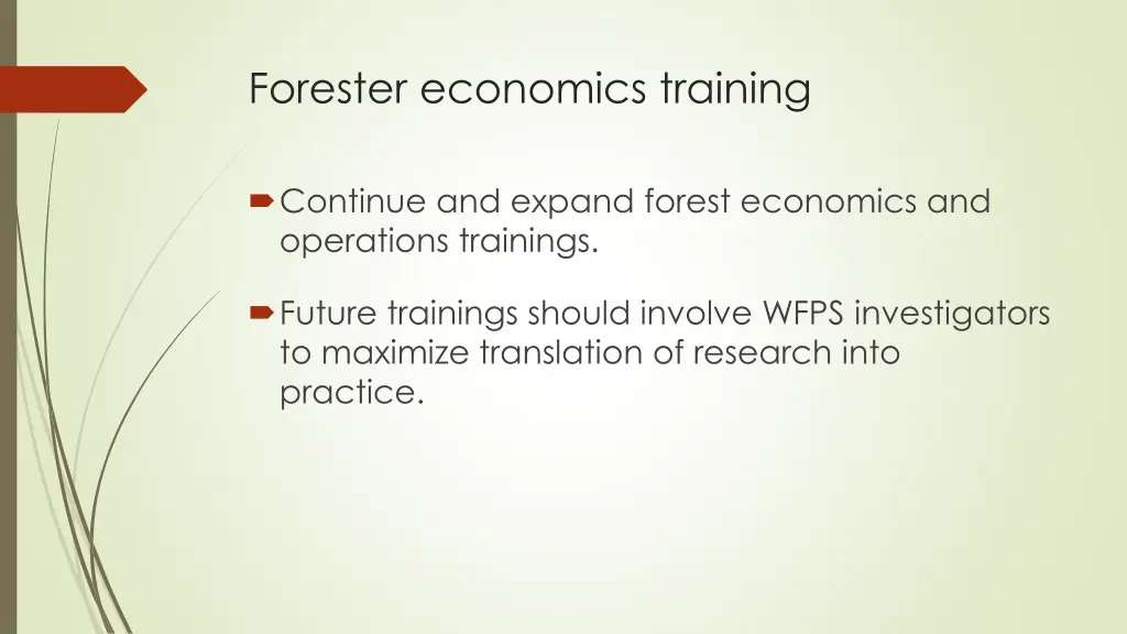forester economics training