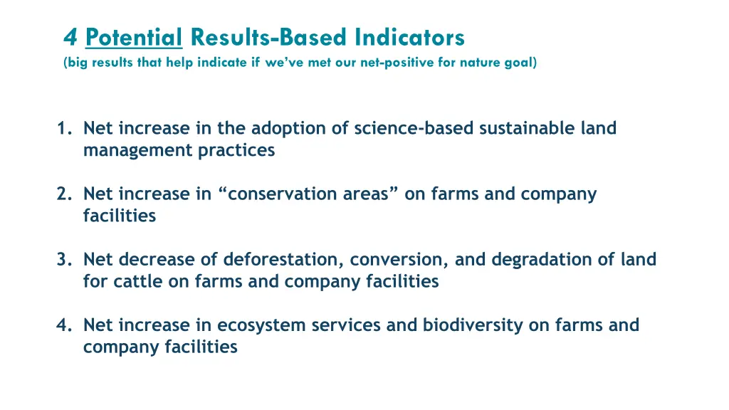 4 potential results based indicators big results