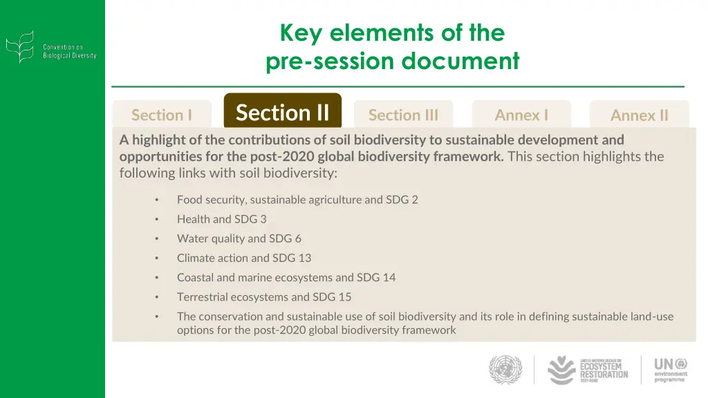 key elements of the pre session document 1