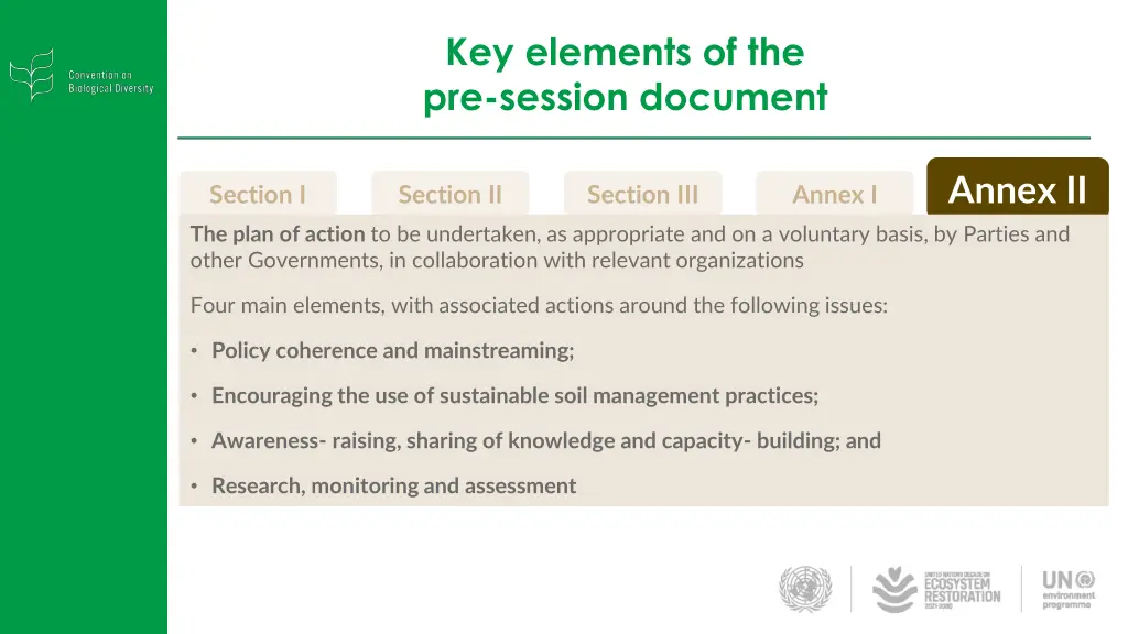 key elements of the pre session document 5
