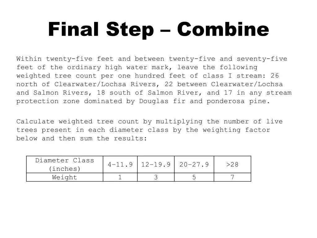 final step combine