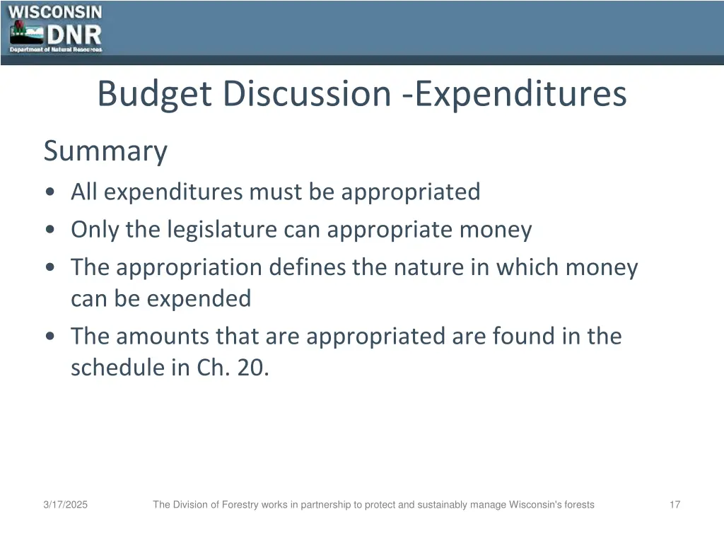 budget discussion expenditures 11