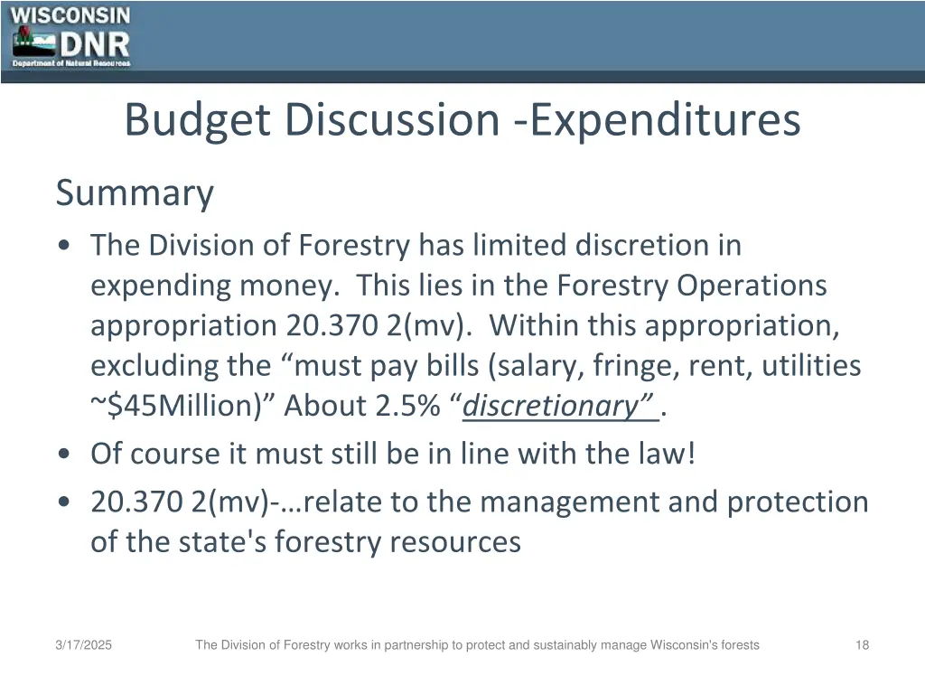 budget discussion expenditures 12