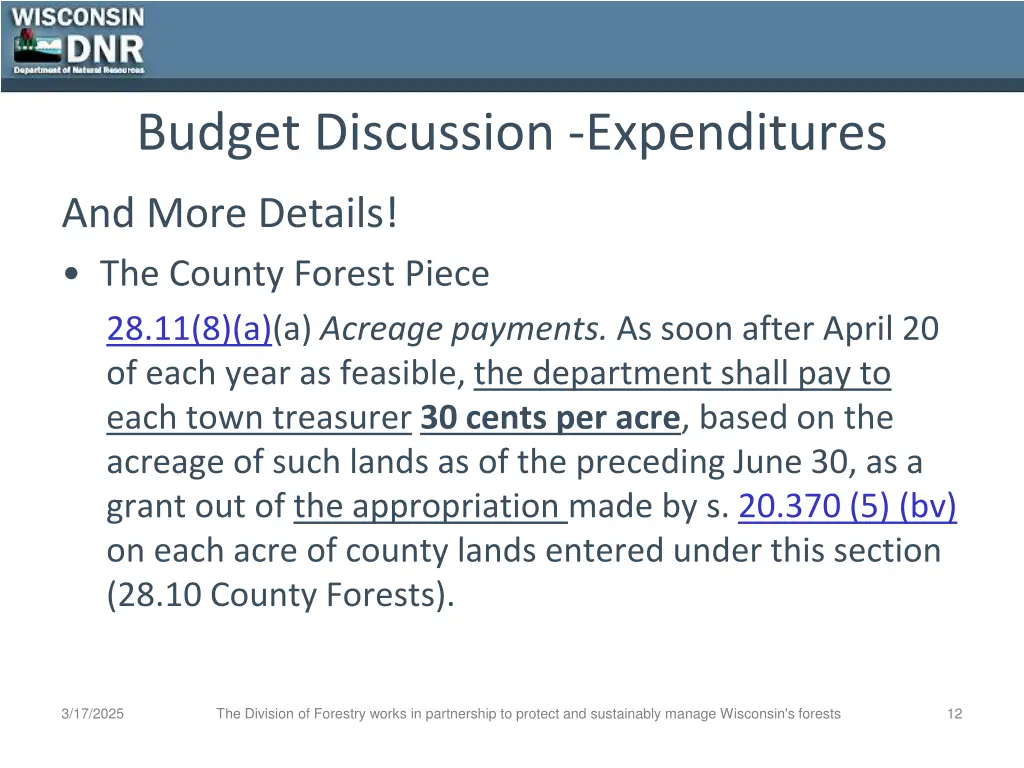 budget discussion expenditures 6
