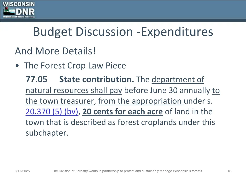 budget discussion expenditures 7
