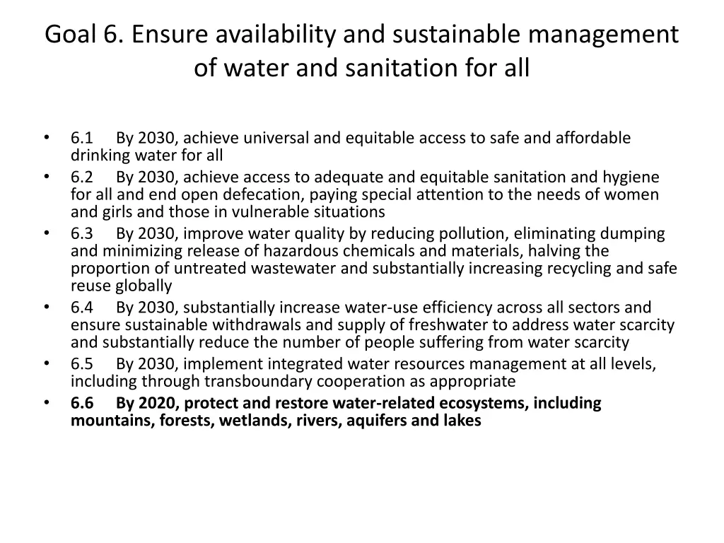 goal 6 ensure availability and sustainable