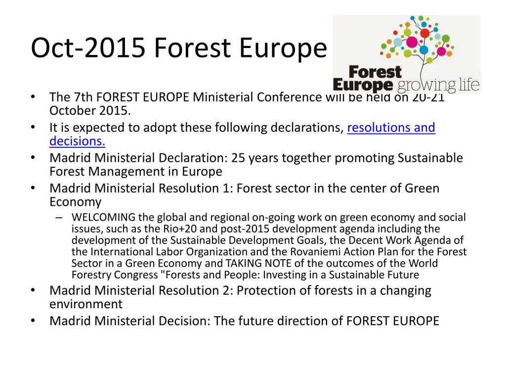 oct 2015 forest europe