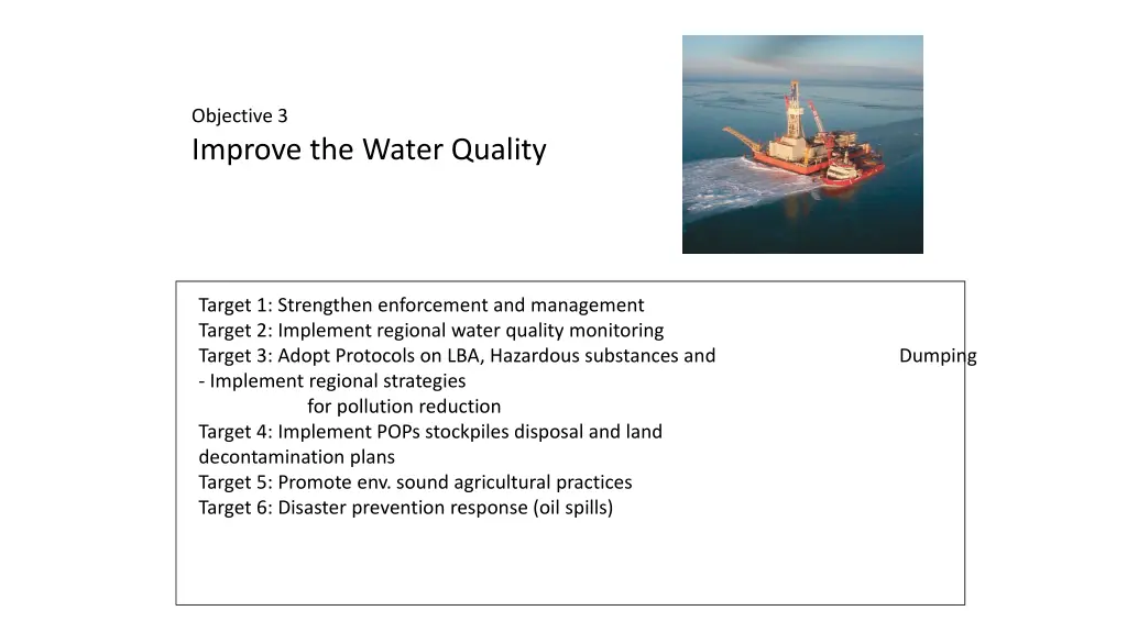 objective 3 improve the water quality