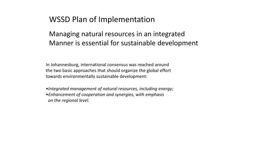 wssd plan of implementation