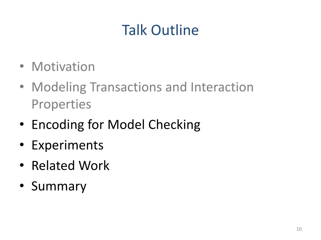 talk outline 1