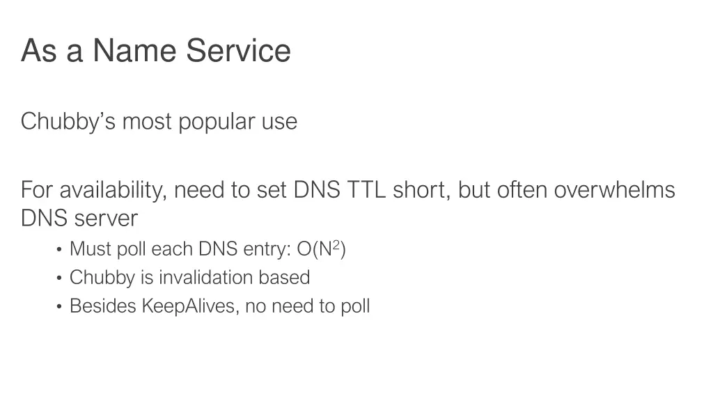 as a name service