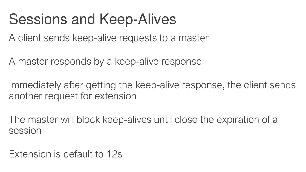 sessions and keep alives a client sends keep