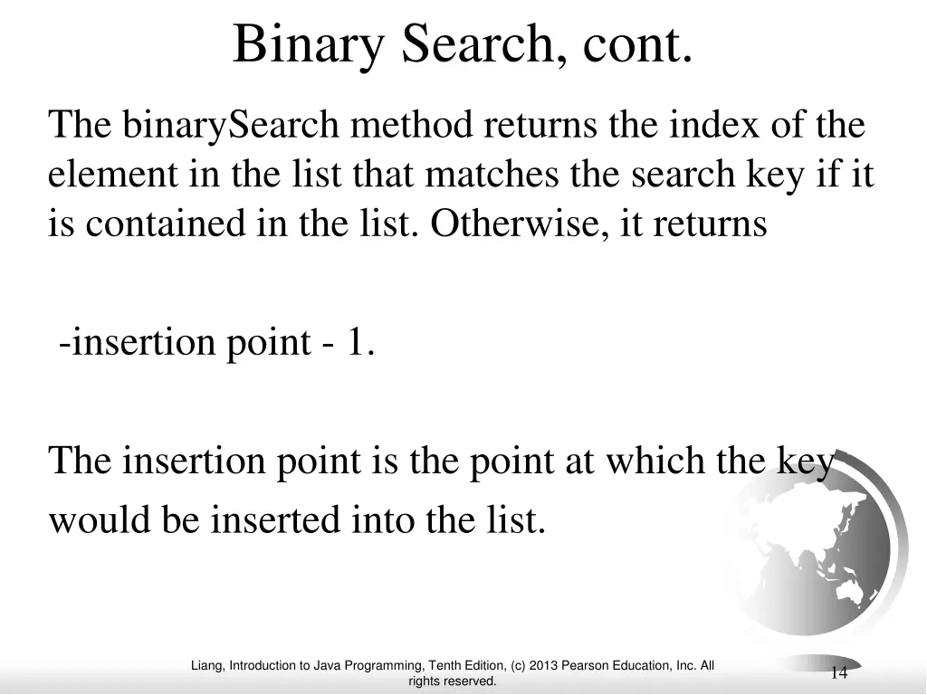 binary search cont 2