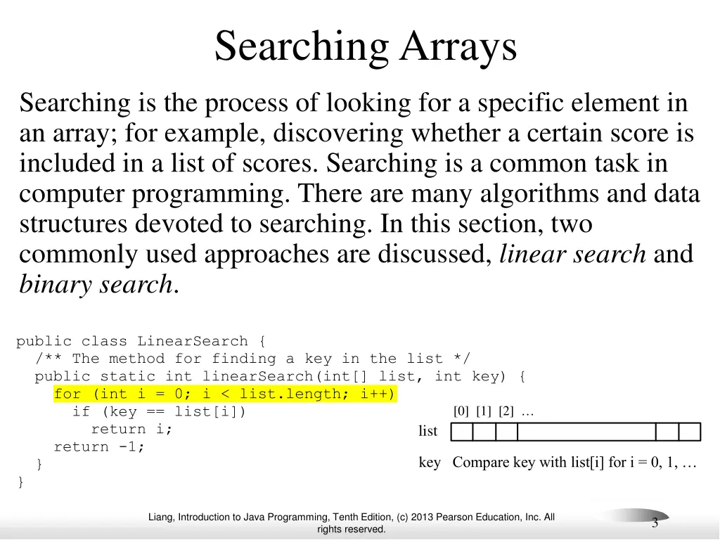searching arrays