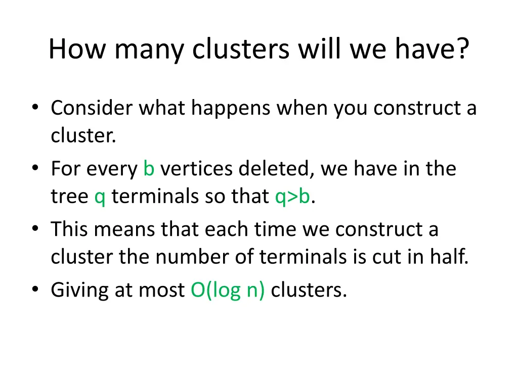how many clusters will we have