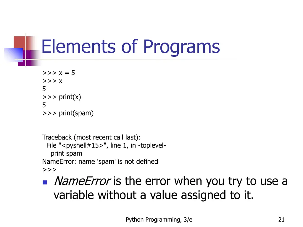 elements of programs 4
