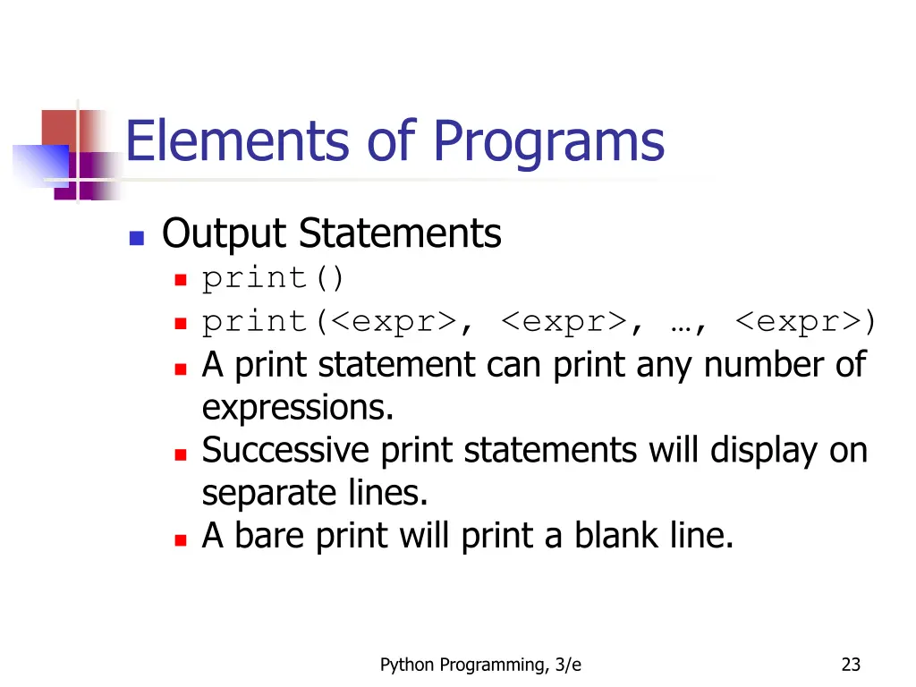 elements of programs 6