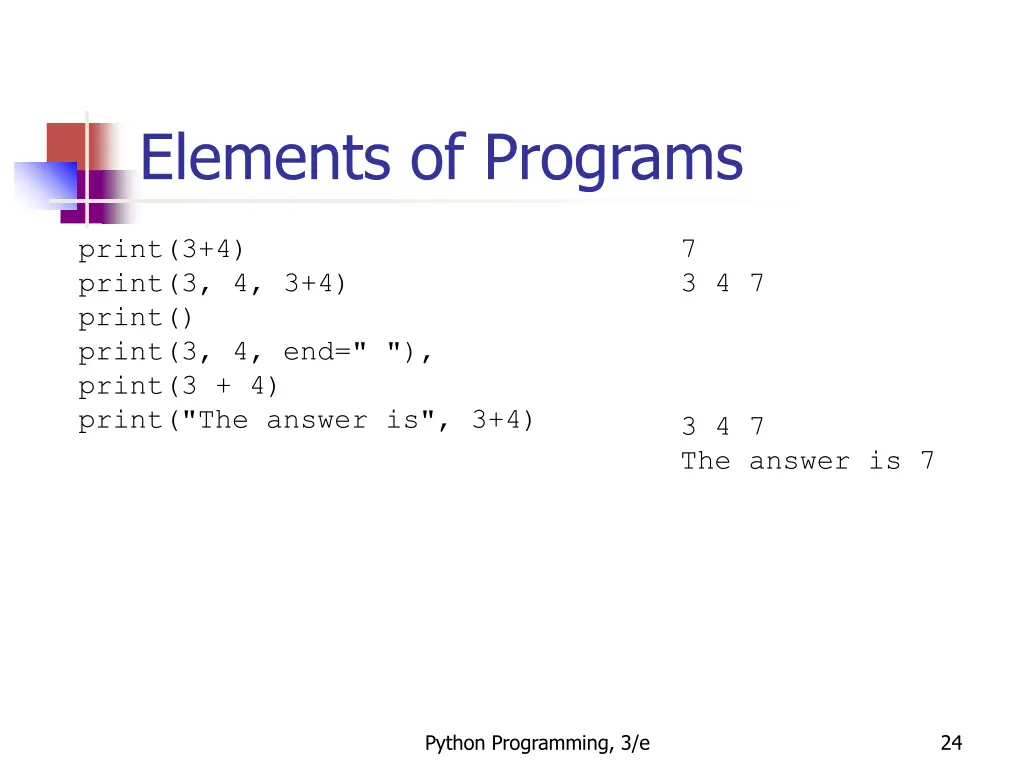 elements of programs 7