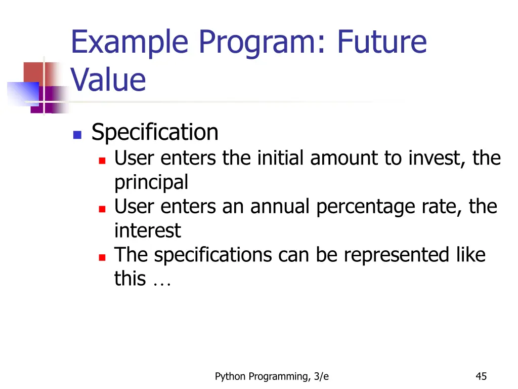 example program future value 1