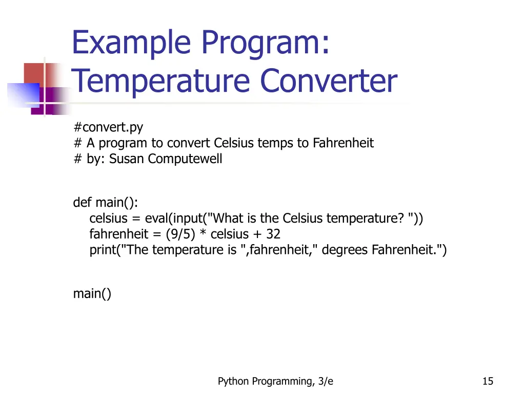 example program temperature converter 4