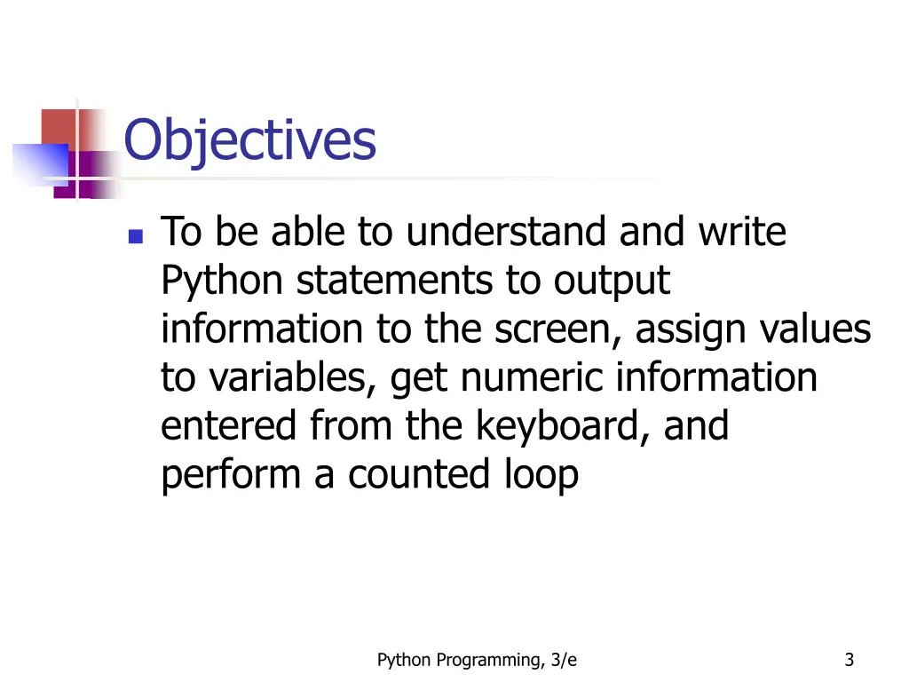 objectives 1