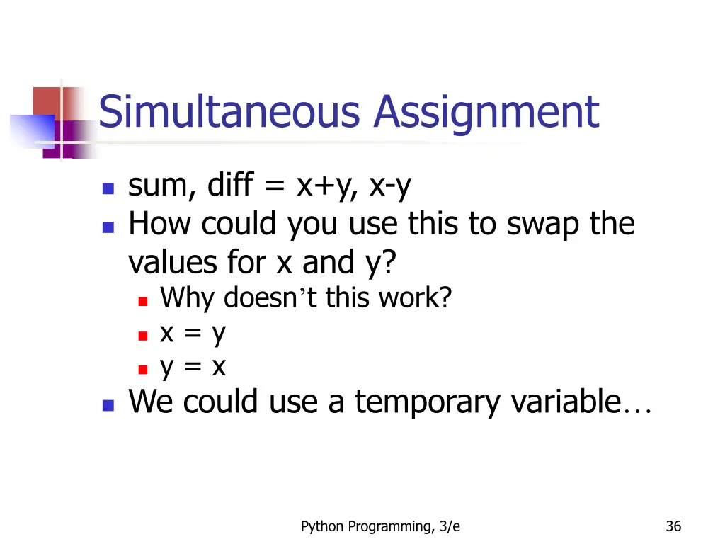 simultaneous assignment 1