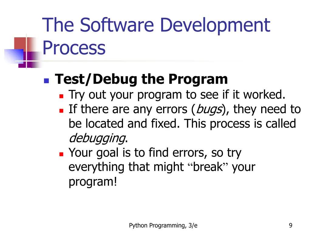 the software development process 5