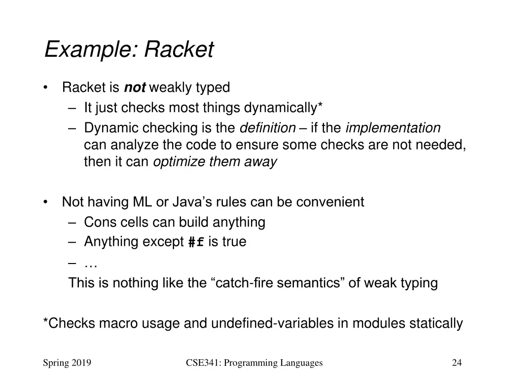 example racket