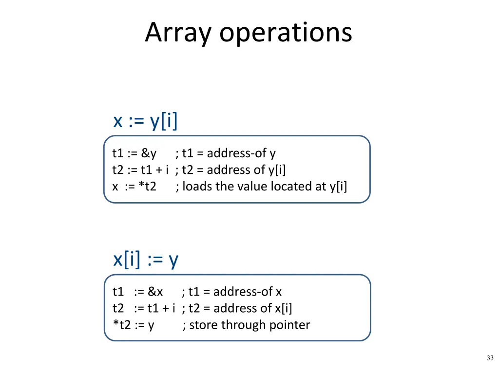 array operations