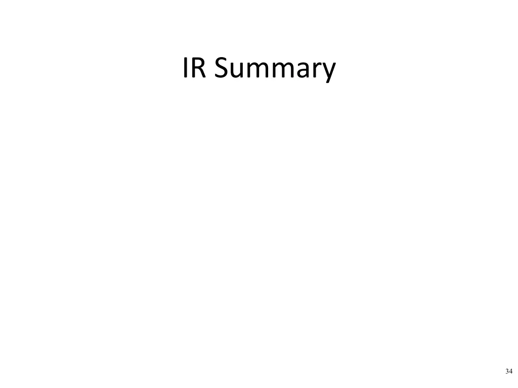 ir summary