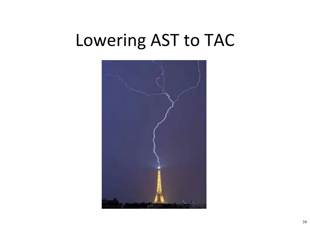 lowering ast to tac