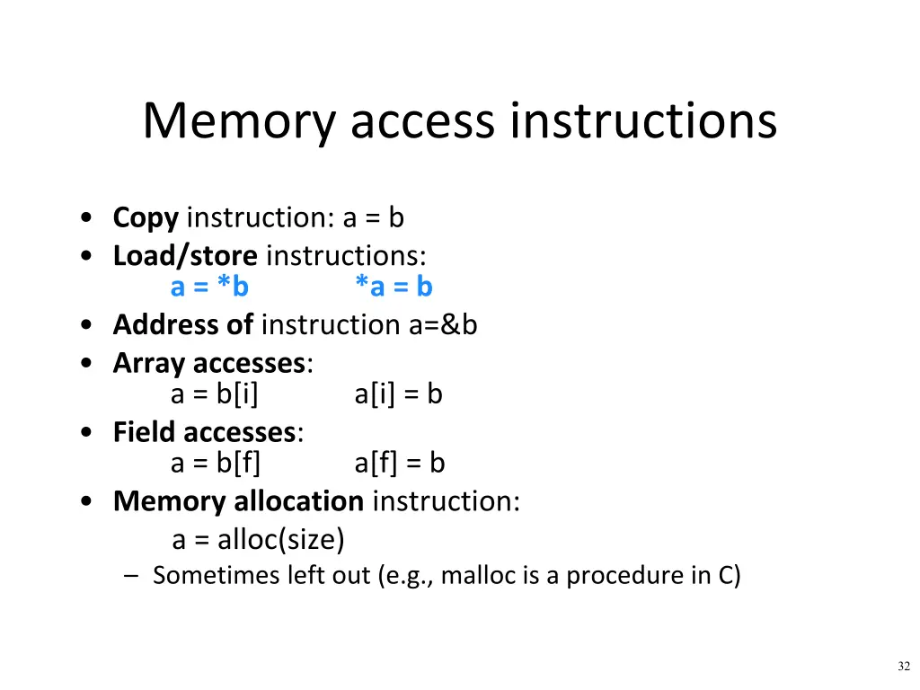 memory access instructions 1