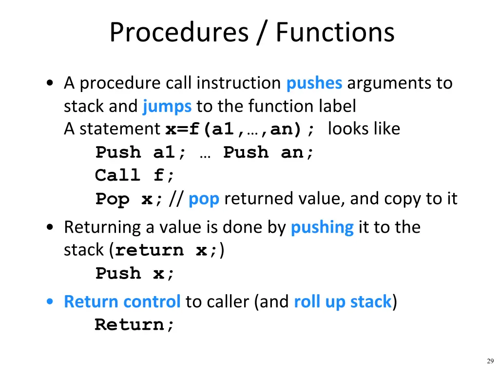 procedures functions 1