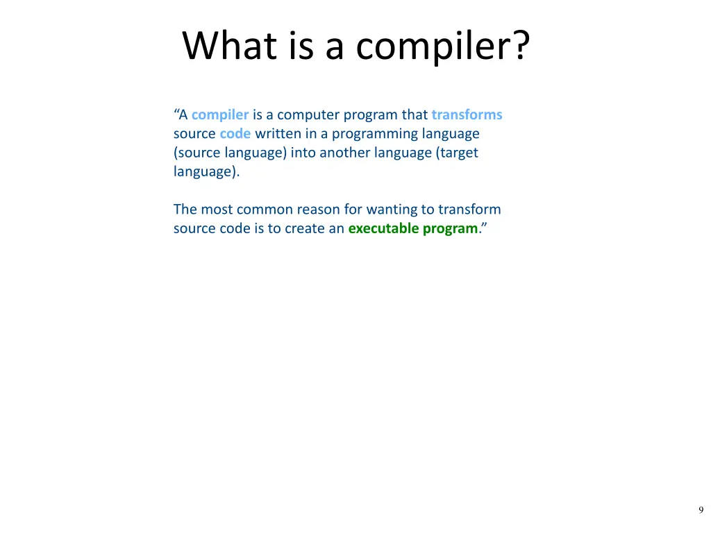 what is a compiler 1