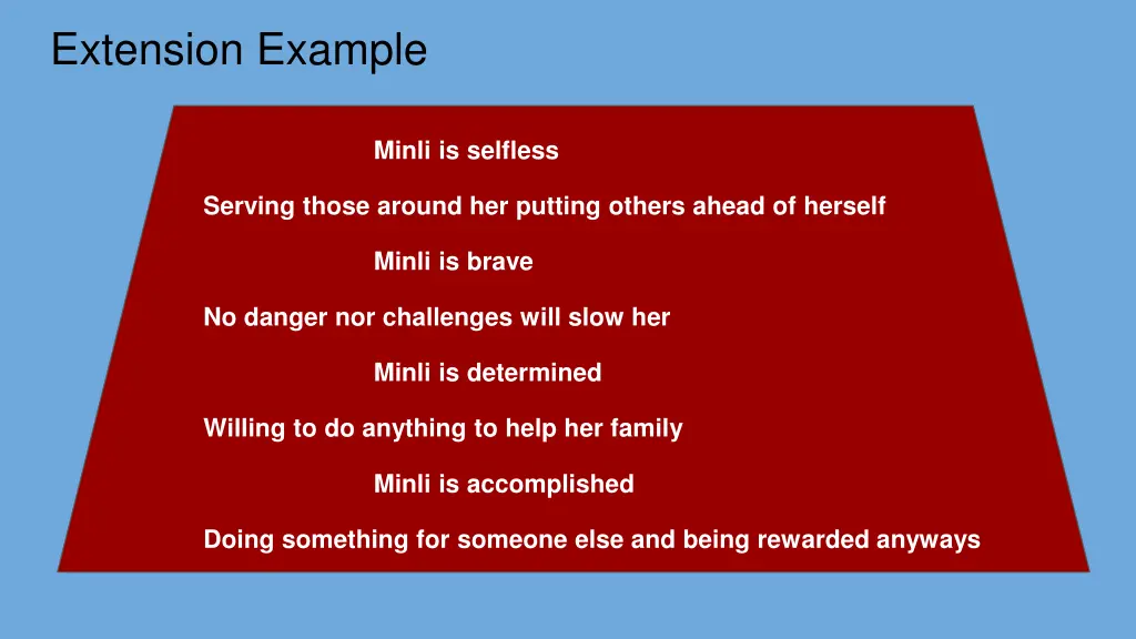 extension example
