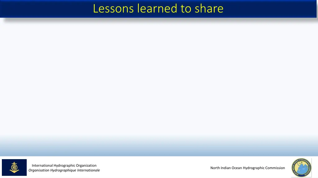 lessons learned to share