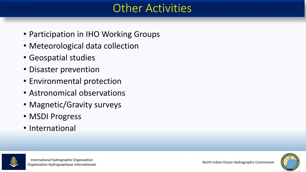 other activities