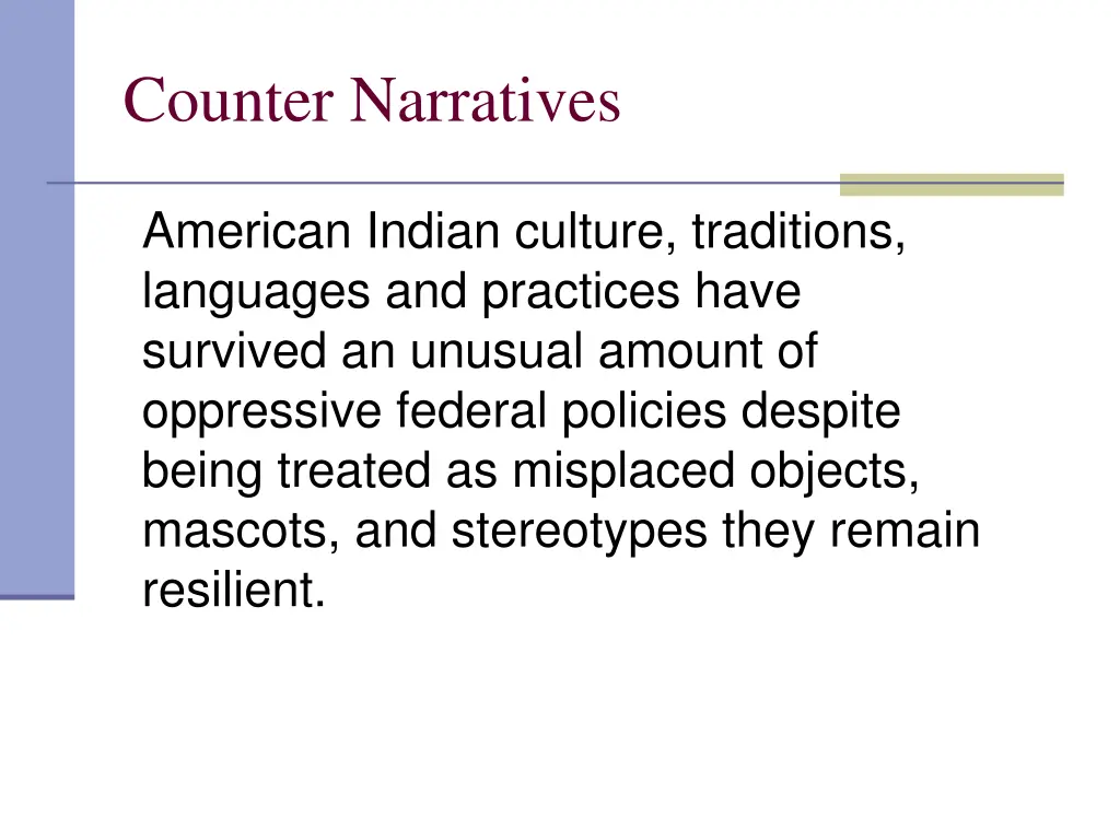 counter narratives