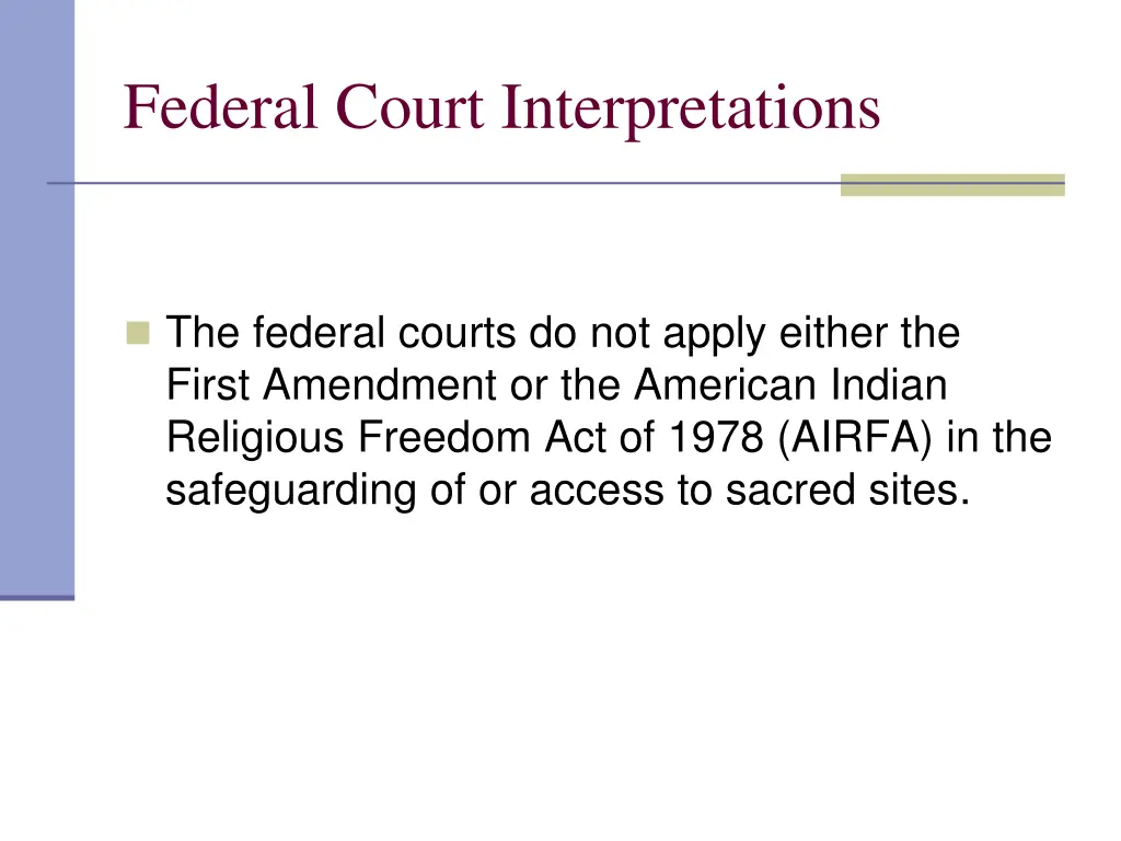 federal court interpretations