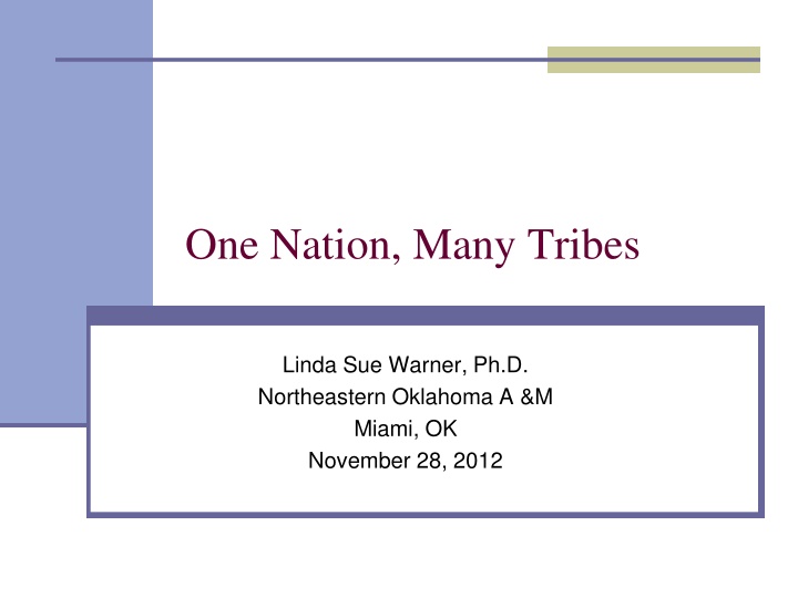 one nation many tribes