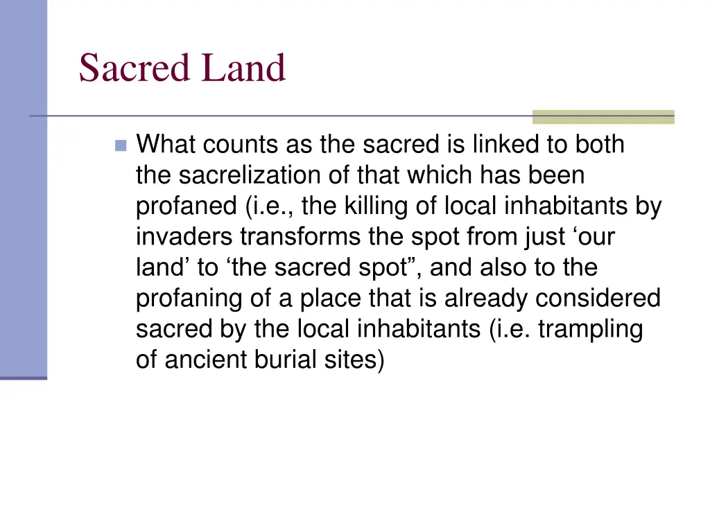 sacred land