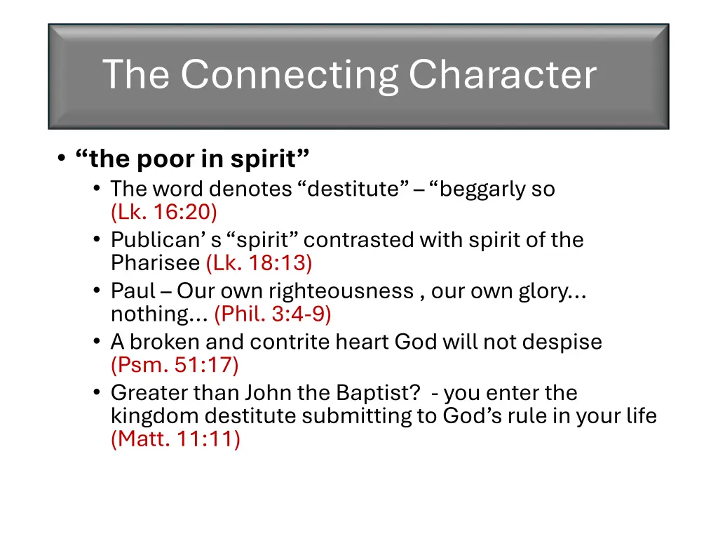 the connecting character