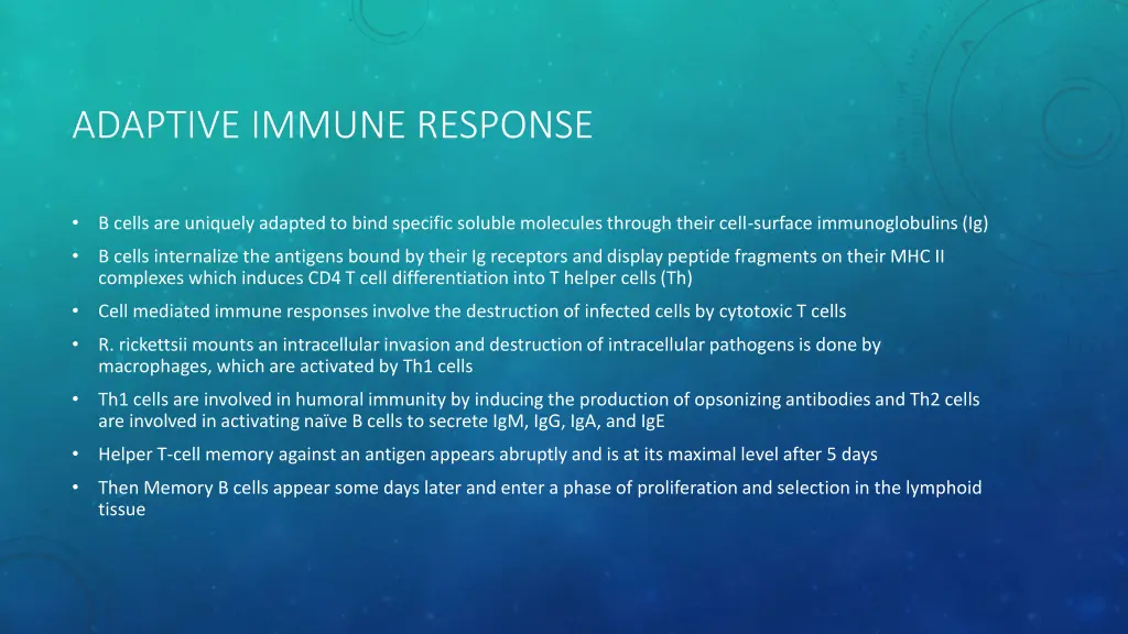 adaptive immune response