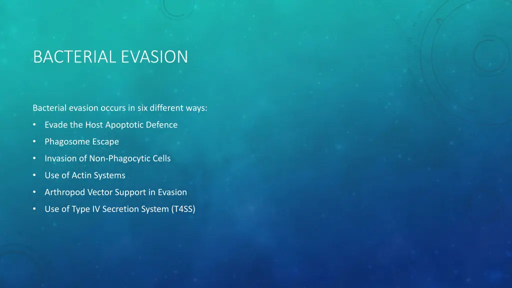bacterial evasion
