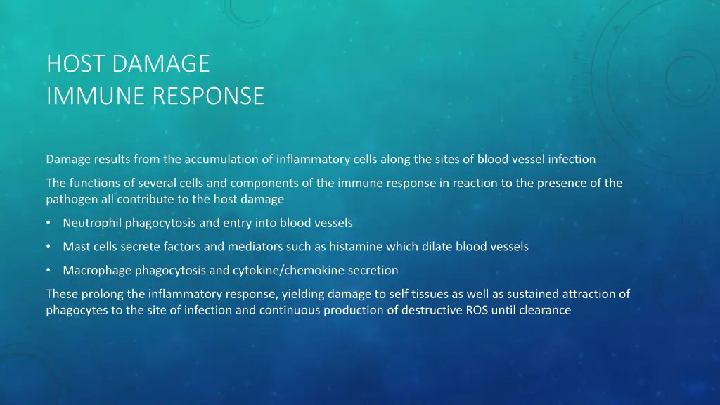 host damage immune response
