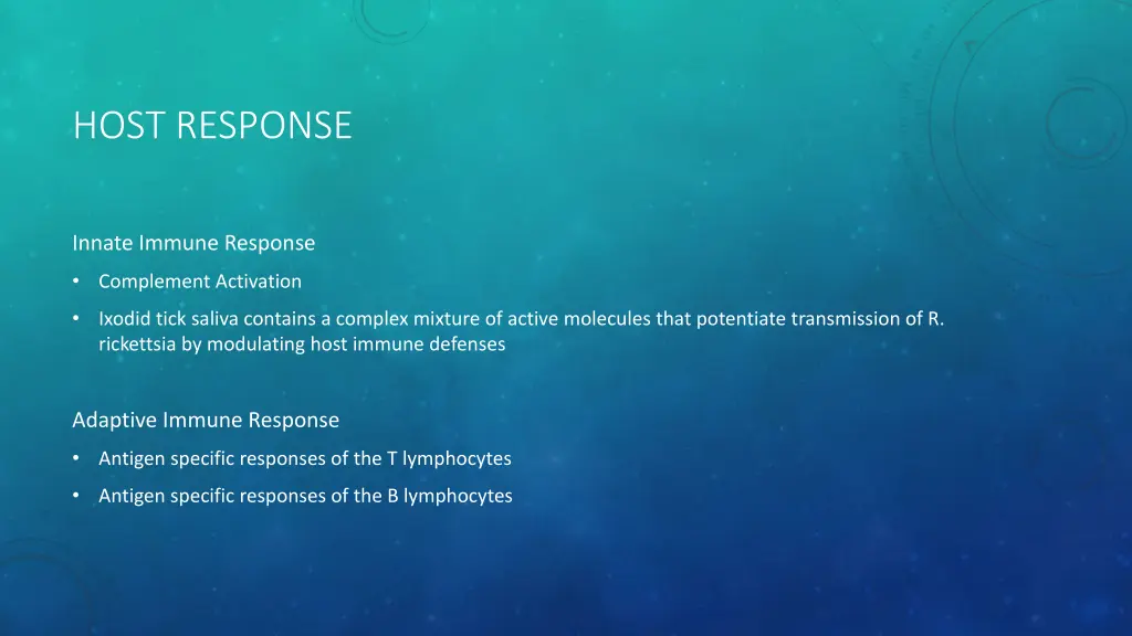 host response