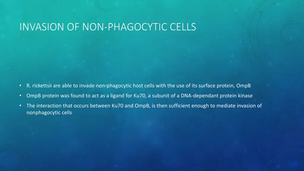 invasion of non phagocytic cells