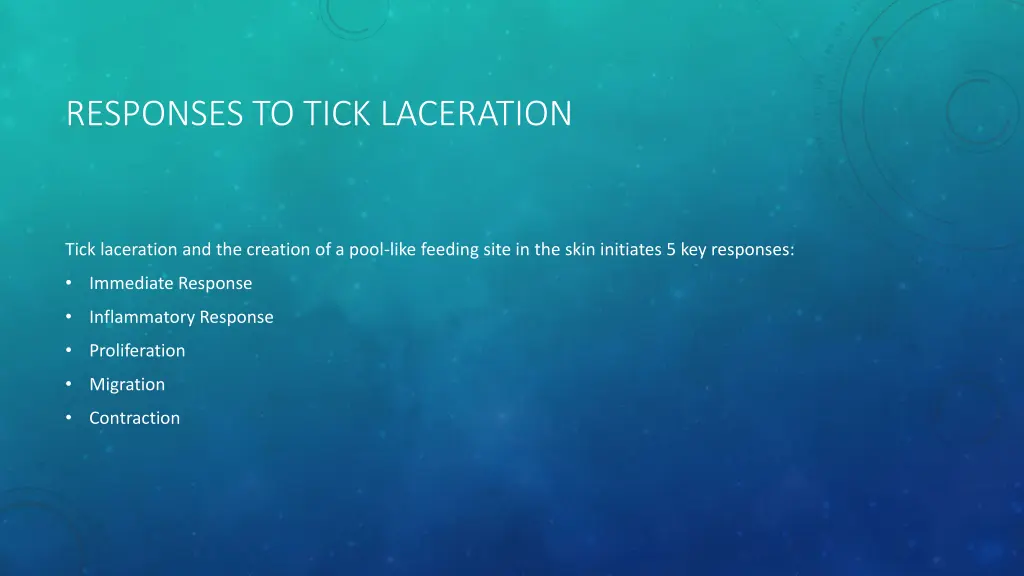 responses to tick laceration